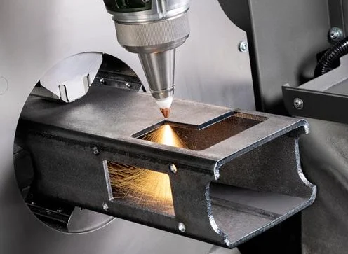 Detailed metal parts showing laser cut precision